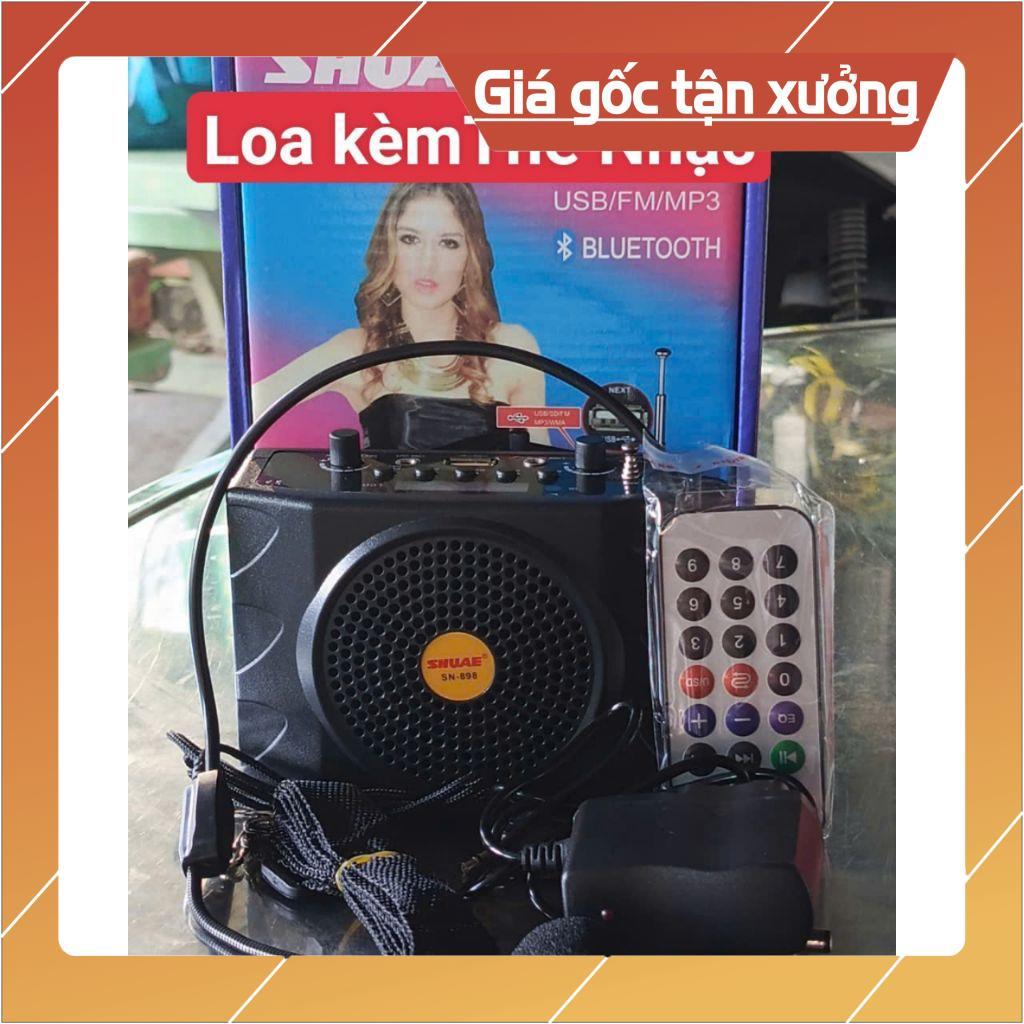 Máy Loa Trợ Giảng Loa-898-E898+Míc Đeo Tai+Bluetooth+khe Cắm Thẻ+ổ USB+Radio Đài FM.