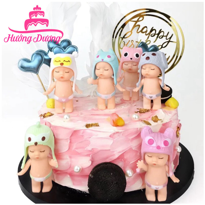 Baby ngủ đáng yêu - Trang trí bánh kem - HD Shop