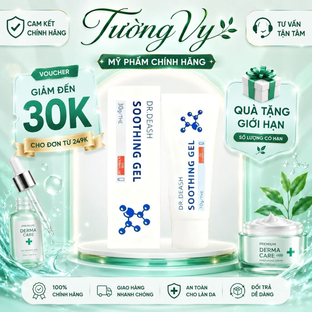 Kem Làm Dịu Da Dr.Deash, Gel Bôi Thảo Dược Giảm Nấm Ngứa, Viêm Da Cơ Địa, Chăm Sóc Da Nhạy Cảm 30g