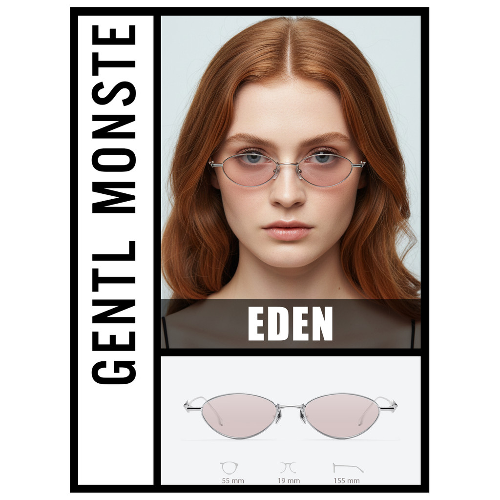 Gọng kính titan 𝗘𝗗𝗘𝗡 thời trang cao cấp Hmee Glasses| dáng oval bản đẹp chống tia UV