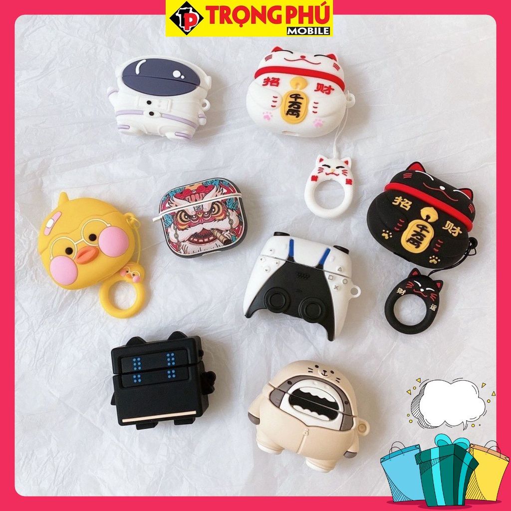 Ốp, Bao đựng cho tai nghe Airpod 3 Thú hình nổi Bán nhanh