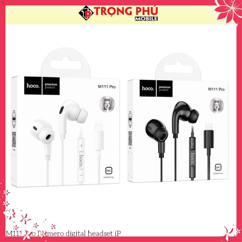 Tai nghe dây đầu Lighting Hoco M111 Pro