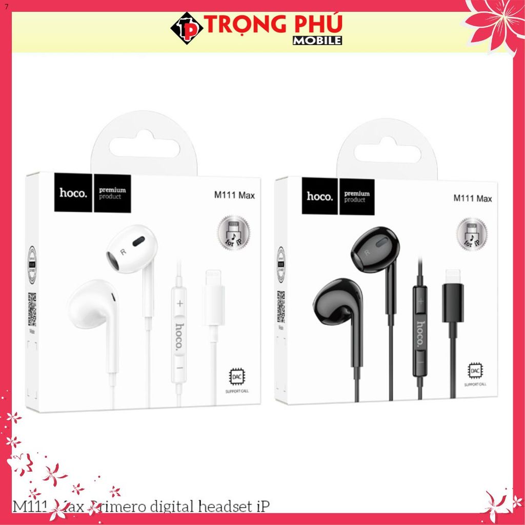 Tai nghe dây đầu Lighting Hoco M111 Max