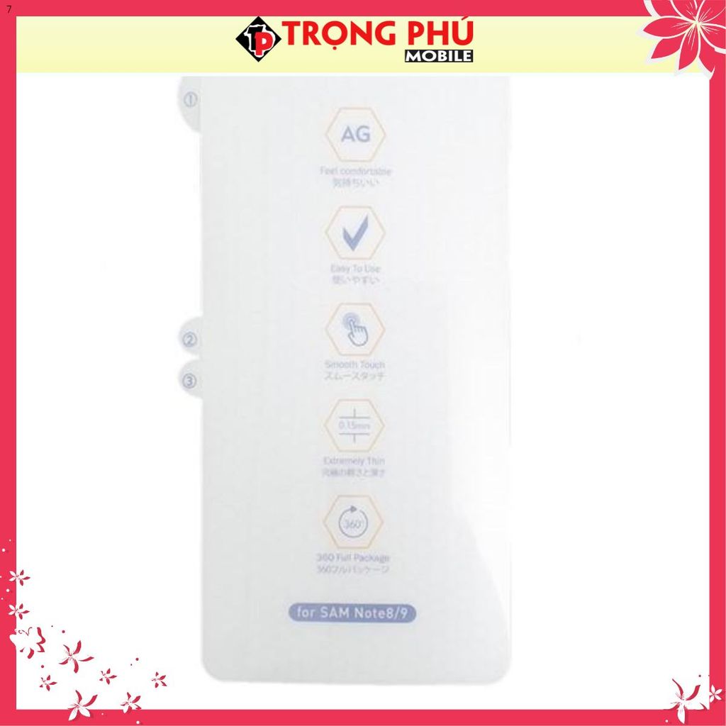 Miếng dán PPF cho điện thoại Samsung -PPF trước nhựa tổng hợp