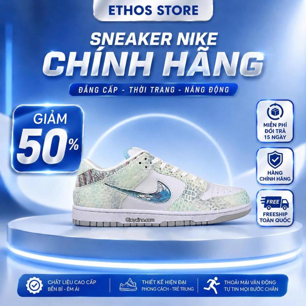 [ETHOS - CHÍNH HÃNG] Giày Nike Dunk Low Year Of The Dragon White Green