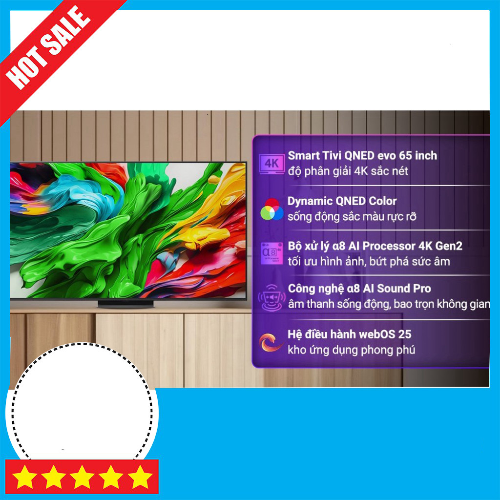 IB đặt hàng  Tivi 4K 65inch LG QNED EVO AI 65QNED86ASA Miễn phí lắp đặt
