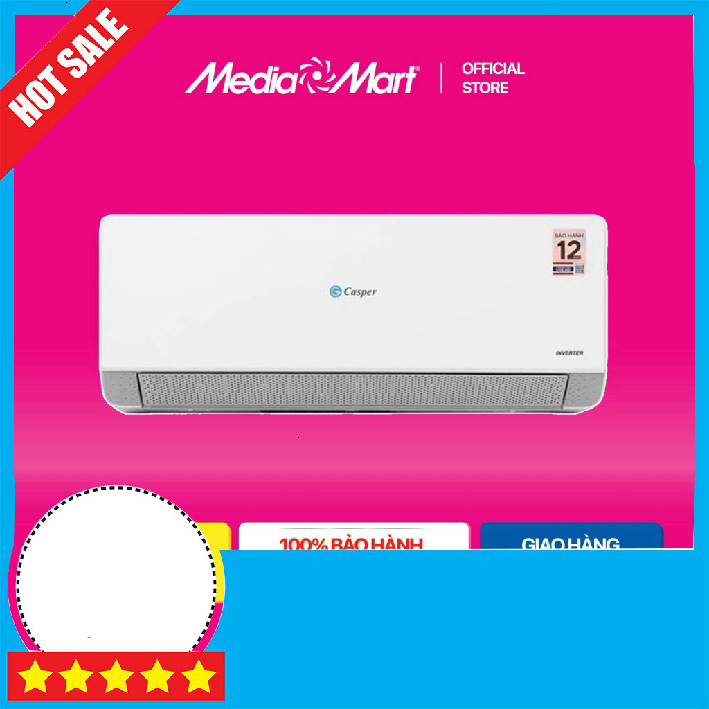 IB đặt hàng  Điều Hòa 1 Chiều Casper 9500Btu/1Hp Inverter QC-09IU36A Chính Hãng, Bảo Hành Đầy Đủ Miễ
