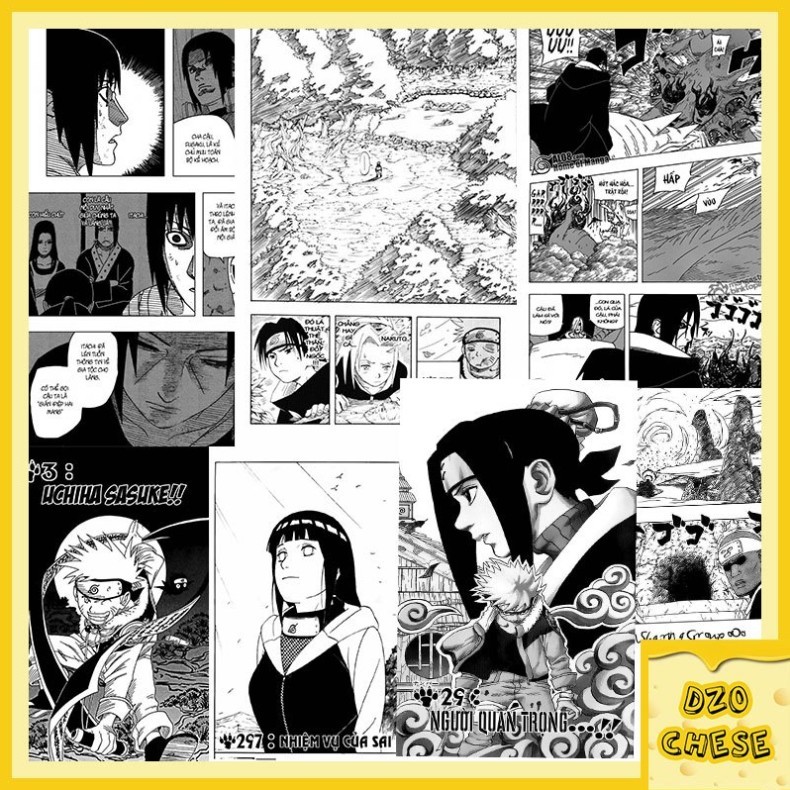 combo 100 giấy dán tường anime Naruto manga wall , tranh dán tường , poster