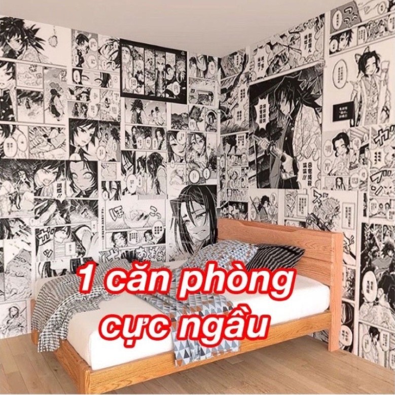 combo 100 giấy dán tường anime Naruto manga wall , tranh dán tường , poster