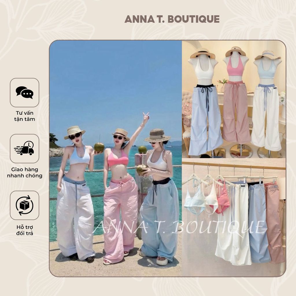 ANNA T. BOUTIQUE - Set áo chip quần dài 3 màu pastel