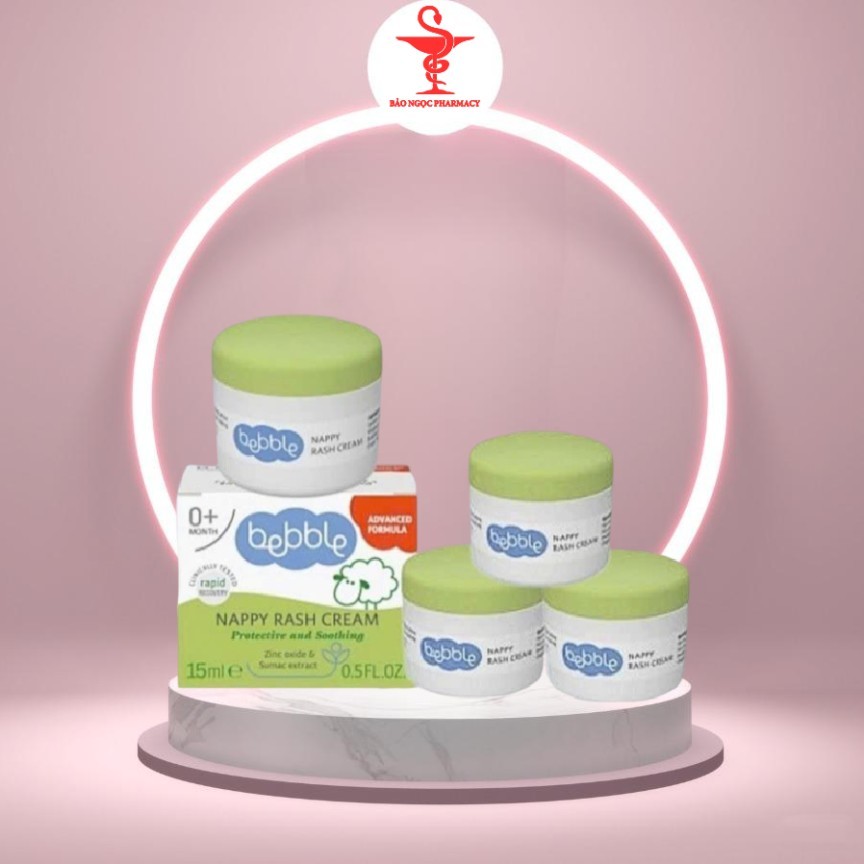 [HÀNG CHUẨN] Kem Hăm Tã, Mẩn Ngứa Bebble Nappy Rash Cream 15ml