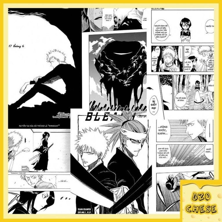combo 100 giấy dán tường anime bleach manga wall , tranh dán tường , poster