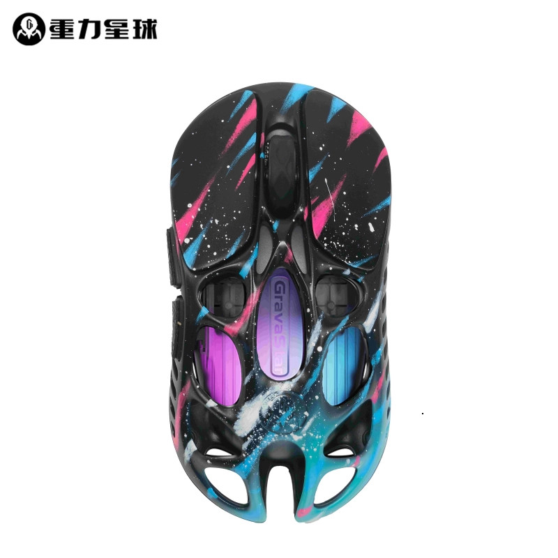 Chuột Gaming Wireless GravaStar Mercury X Pro Limited Chính Hãng – Hợp Kim Nguyên Khối, RGB Cyberpun