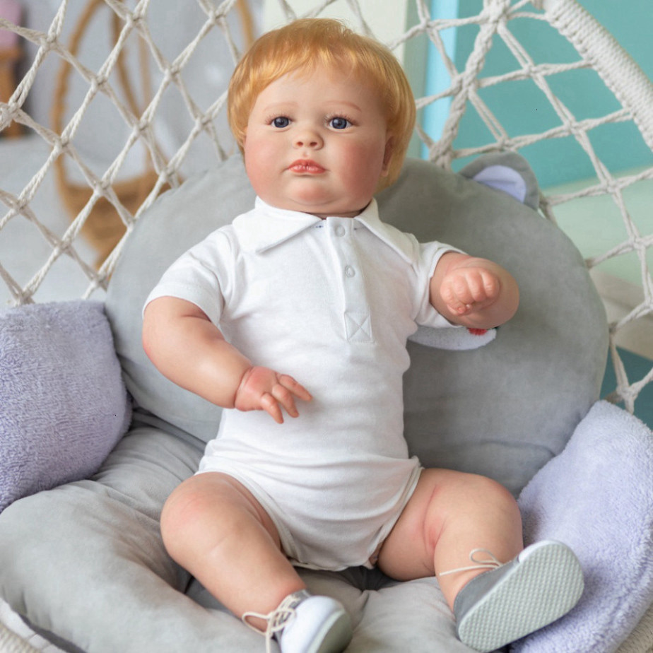 Búp Bê Thân Gòn Mềm Tóc Cắm 60cm Joseph Reborn NPK Silicon Vinyl Doll