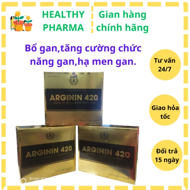 Bổ gan ARGININ 420 giúp giải độc-tăng cường chức năng gan,men gan cao-gan nhiễm mỡ
