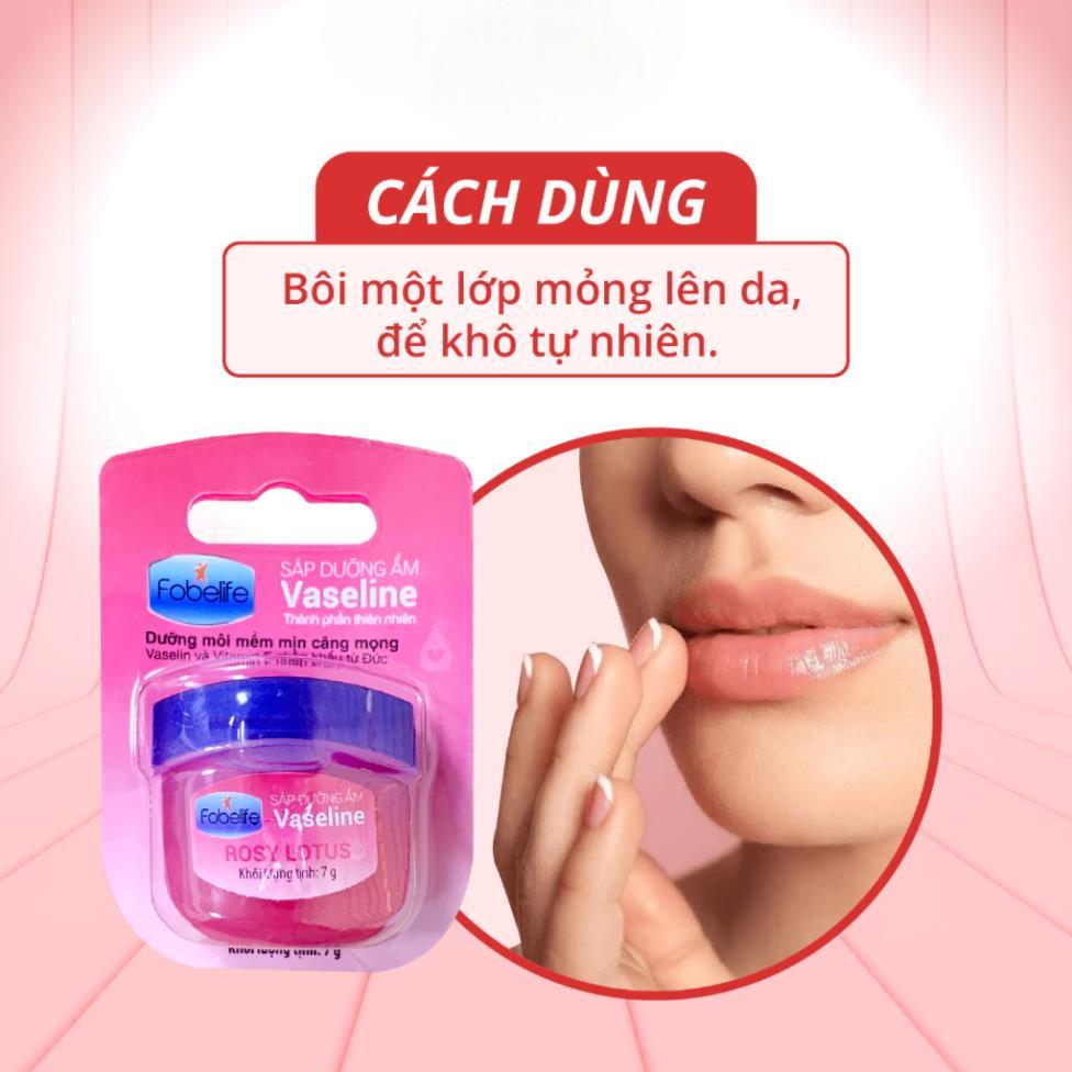 Sáp Dưỡng Ẩm Vaseline Fobelife 7G/50G | Son Dưỡng Môi Mềm Mịn, Giảm Khô Nẻ, Dưỡng Da