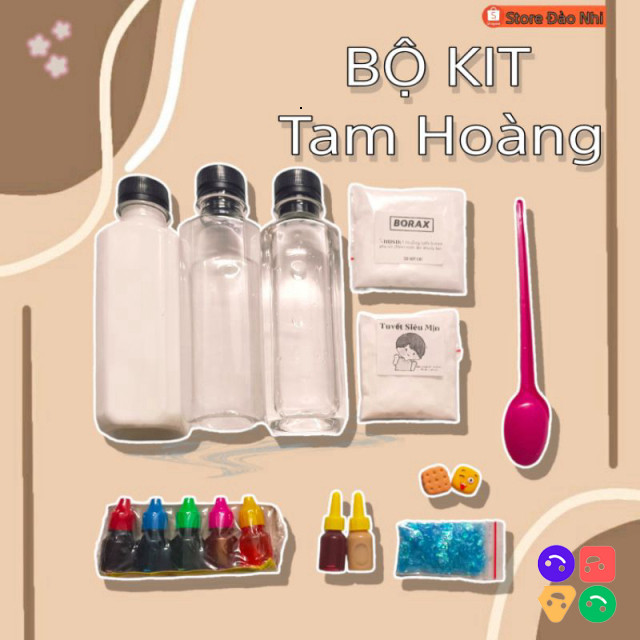 [TAM HOÀNG KIT] Bộ làm slime 19 món,kit làm slime chất nhờn ma quái giải trí vui nhộn