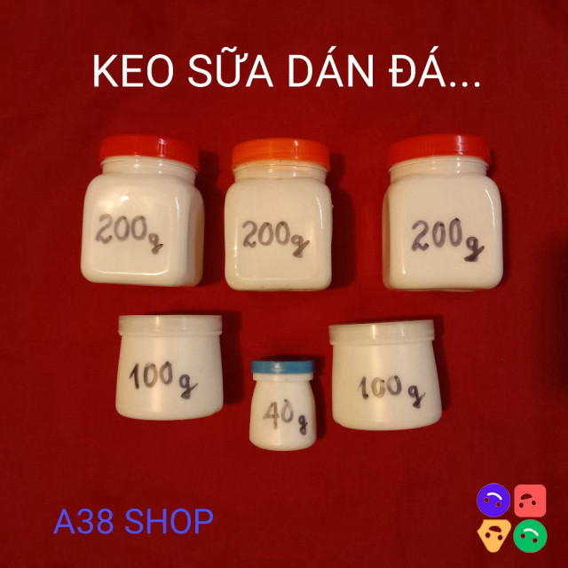 Keo sữa dán đá, gỗ, sản phẩm mỹ thuật… loại 200g, 100g, 40g A38 SHOP