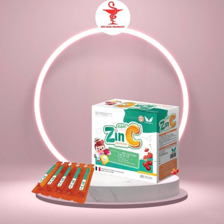 [HÀNG CHUẨN] Kẽm ống Zinc DavieBee - Bổ sung Zin C, Lysine, Thymo tăng hệ miễn dịch, bé khỏe mạnh