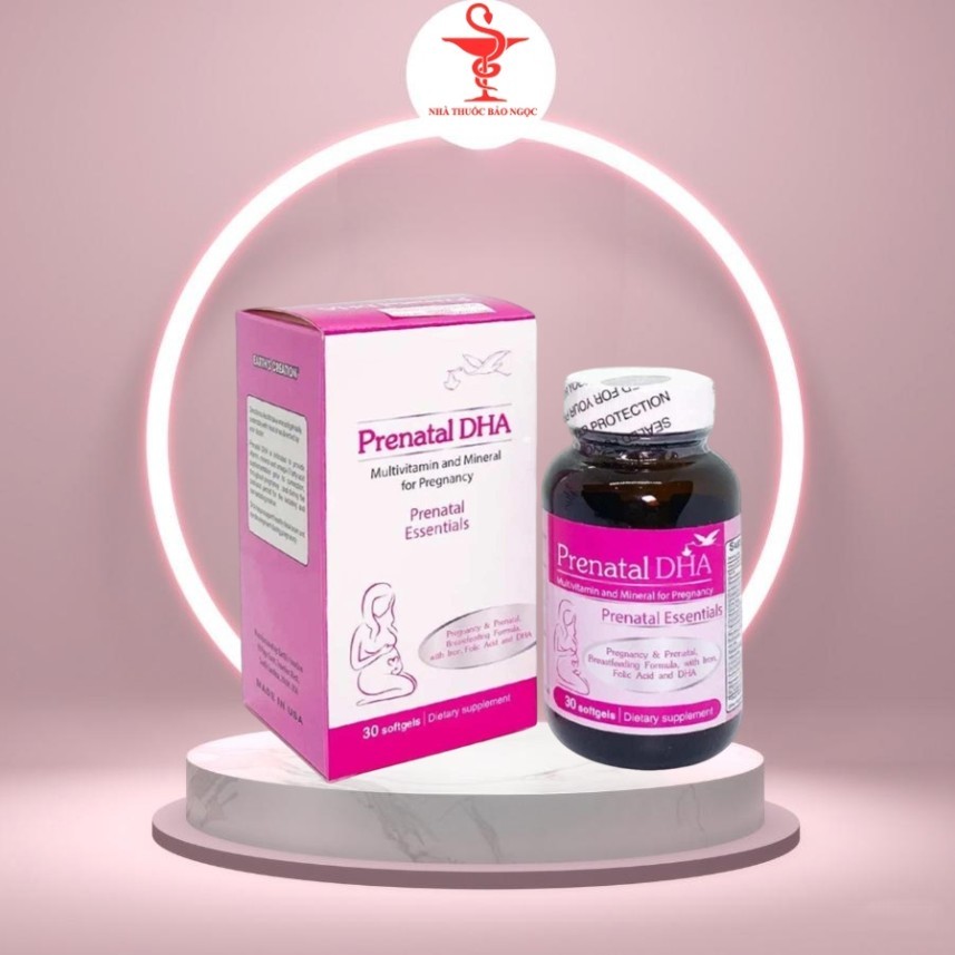 Prenatal DHA - vitamin tổng hợp cho bà bầu Earth Creation từ Mỹ chứa Omega, DHA, sắt, canxi, acid fo