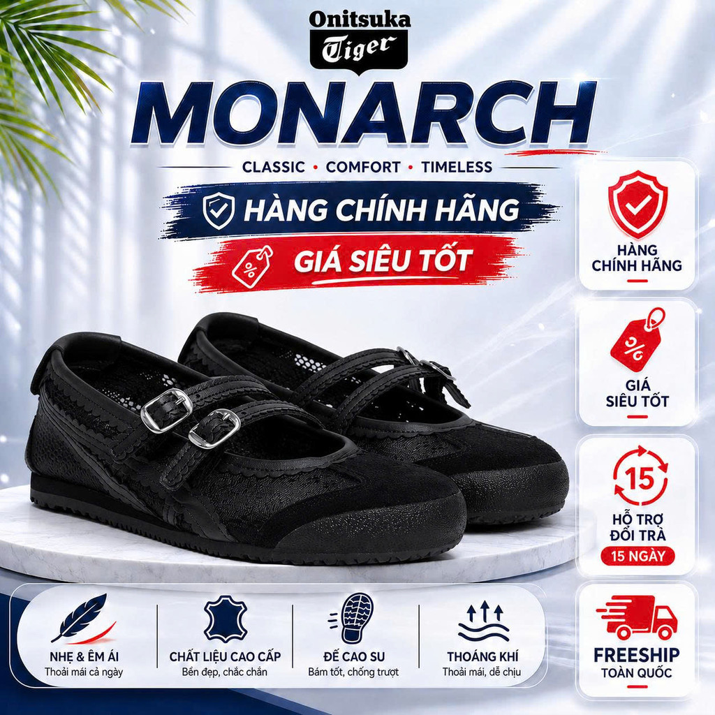[MONARCH STORE] Giày  Onitsuka Tiger Women's Mexico 66 TGRS "Black"