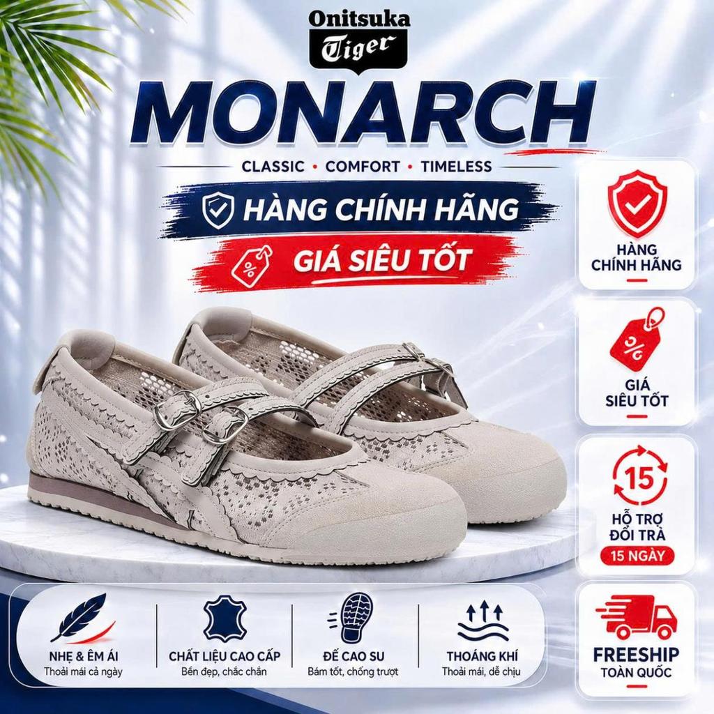 [MONARCH STORE]  GIÀY Onitsuka Tiger Women's Mexico 66 TGRS "Oyster Grey"