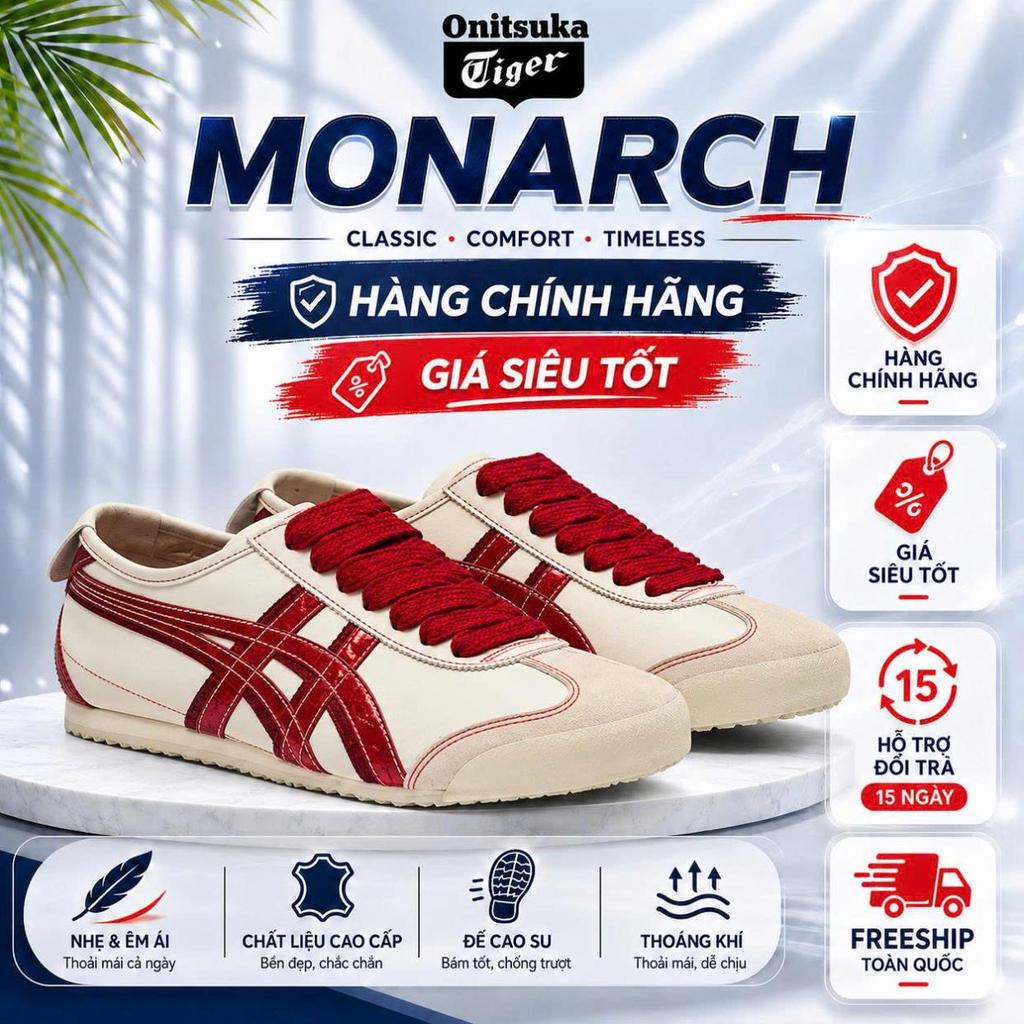 [MONARCH STORE]  Giày Onitsuka Tiger MEXICO 66 ''CREAM SAMBA'' [1183C391 100]