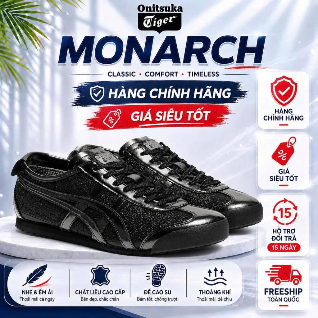 [MONARCH STORE]  Giày Onitsuka Tiger Mexico 66 ‘Black’ 1183C480-001