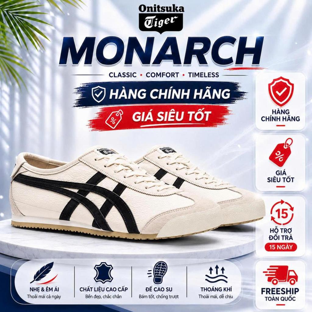 [MONARCH STORE] Giày Onitsuka Tiger Mexico 66 ‘White Black’ 1183B391-200