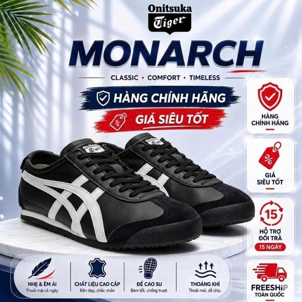 [MONARCH STORE] Giày Onitsuka Tiger Mexico 66 ‘Black White’ 1183C102-001