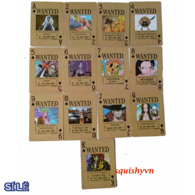 Bộ Bài Tây Anime Poker One Piece Luffy Zoro Con Chơi Bốc Cờ Tây Tặc