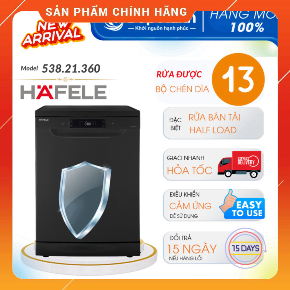 Nhắn shop đặt hàng Máy Rửa Chén Hafle HDW F602EB Tự Động Rửa Sạch (Độ ồn thấp, tiết kiệm nước, dễ dà