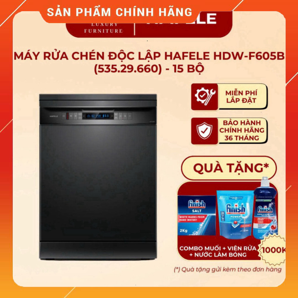 Nhắn shop đặt hàng Máy Rửa Chén Hafele HDW-F605B Chính Hãng với Bảo hành Tốt Miễn phí giao hàng toàn