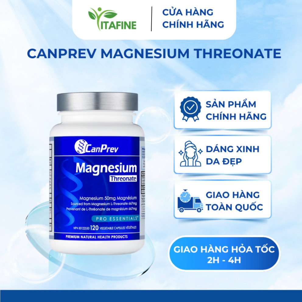CanPrev Magnesium Threonate – Bổ Sung Magie Hỗ Trợ Não Bộ & Hệ Thần Kinh