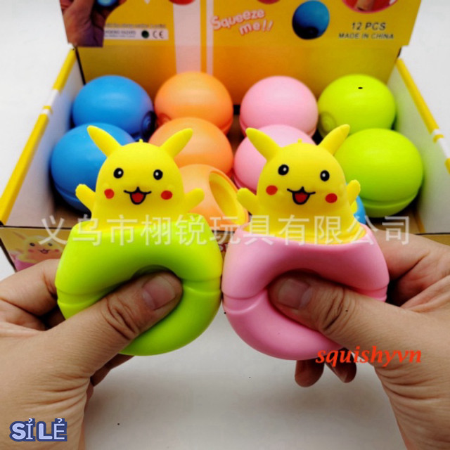 Pikachu Squishy Cho Bé Đồ Chơi Bóp Dẻo Vui Nhộn (or) Pikachu Vui Nhộn Squishy Cho Bé Đồ Chơi Dẻo Bóp