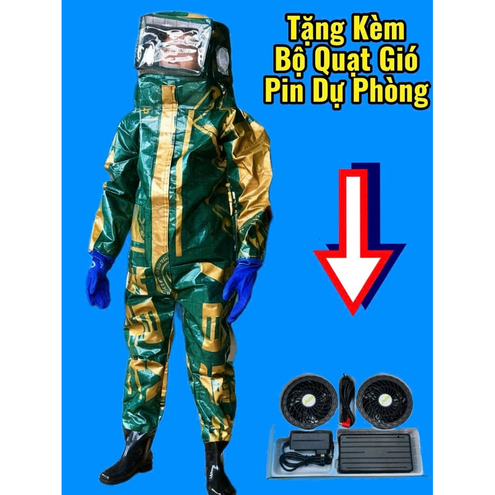 Quần Áo Bắt Ong Toàn Thân – Bộ Đồ Bảo Hộ Chống Côn Trùng Cho Ong