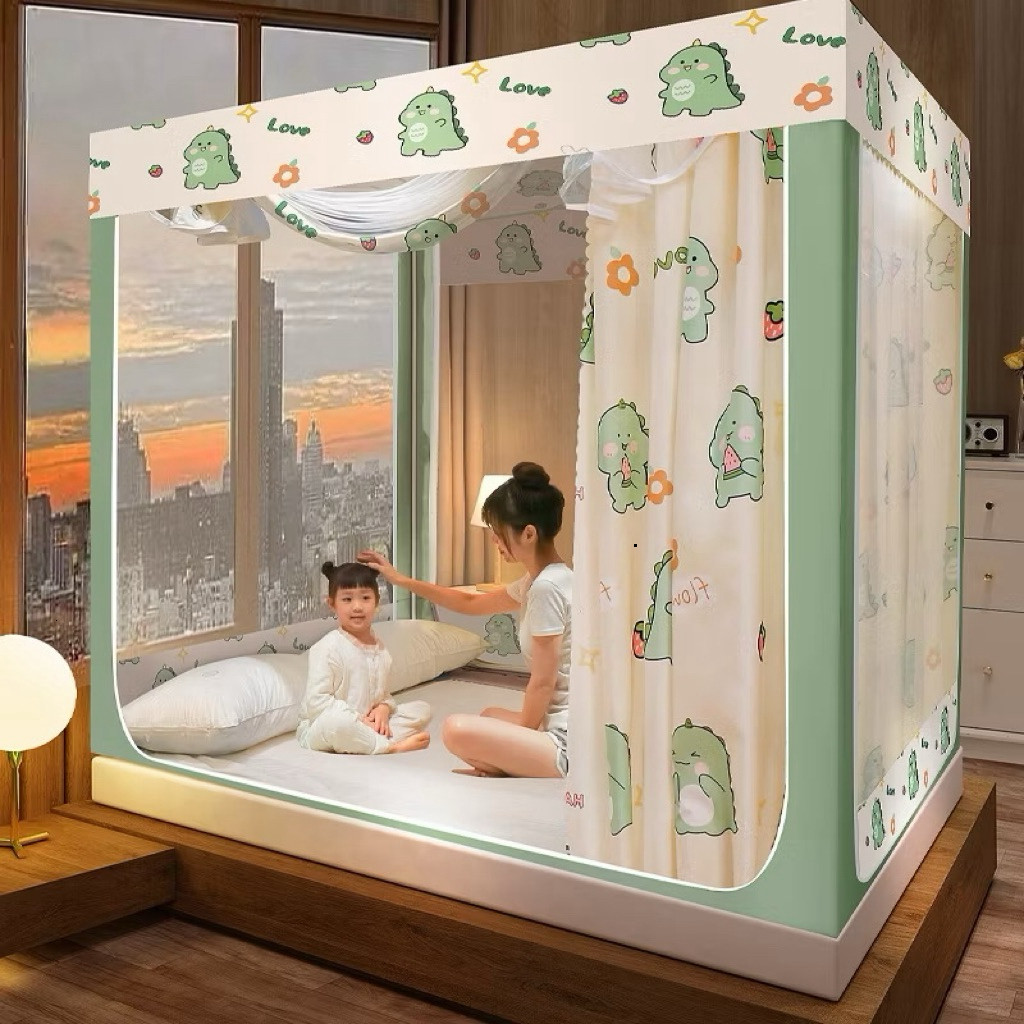 Mùng ngủ cho bé ,Màn chống muỗi 3 cửa 1m2/1m4/1m8/1m8/2m2 rèm che riêng tư