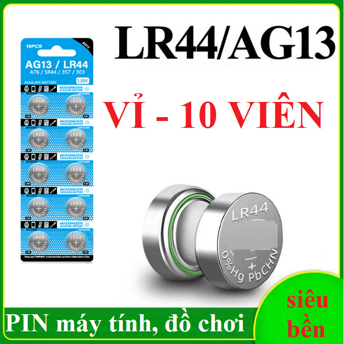 Pin Đồng Hồ Đeo Tay AG13 1.5V Chính Hãng - Pin AG13, Vỉ 10 Viên