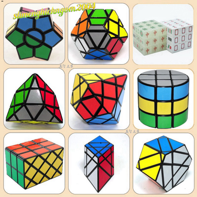 Bộ Rubik Carbon MoYu Meilong 3x3 4x4 5x5 Tam Giác Skewb Square-1 SQ-1 Megaminx Pyramid Bền Đẹp Cho B