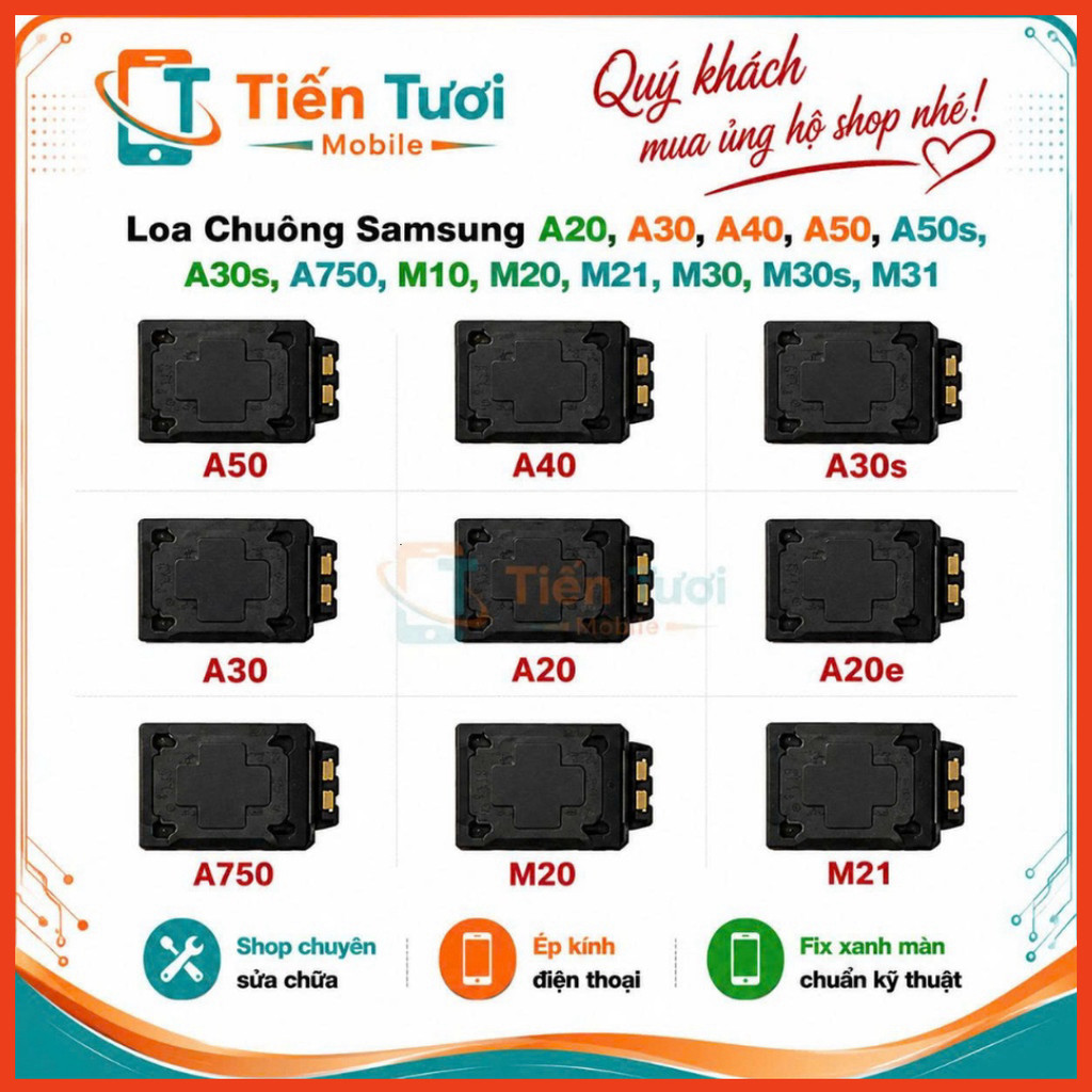 Loa Chuông Samsung A20, A30, A40, A50, A50s, A30s, A750, M10, M20, M21, M30,M30s, M31,cũ bóc máy /mi