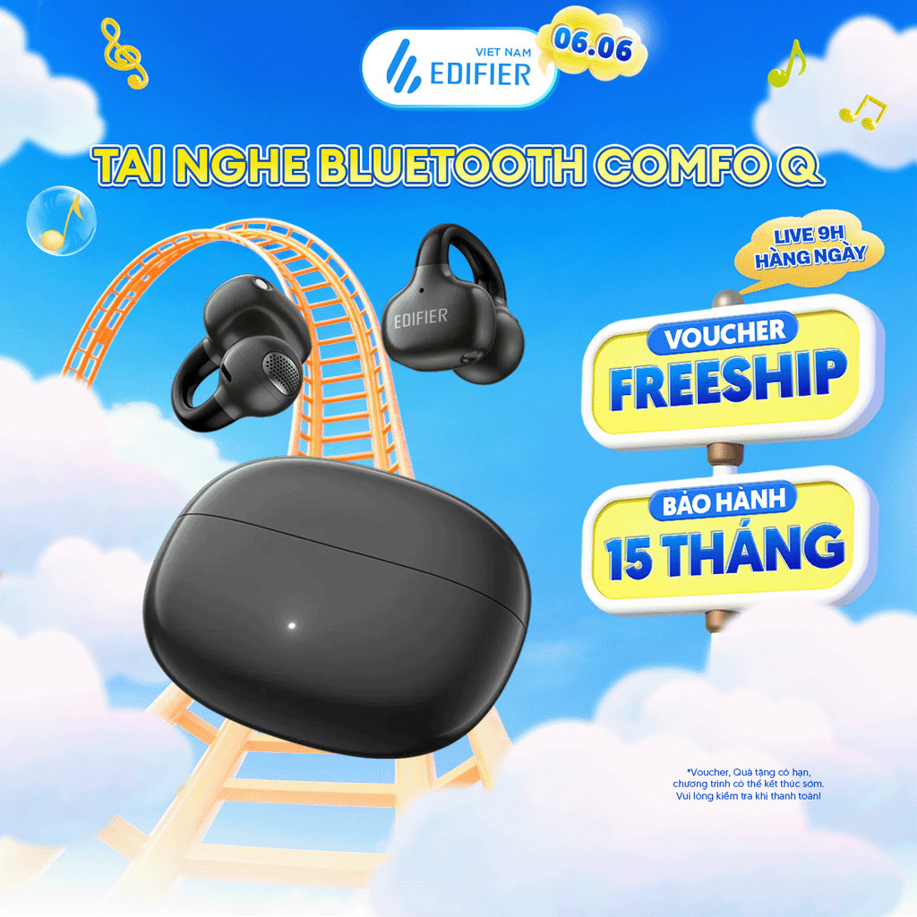 Tai Nghe Bluetooth Nhét Tai EDIFIER COMFO Q | Sử Dụng Đến 32H | Bluetooth 5.4 | Edifier ConneX App | Bảo Hành 15 Tháng
