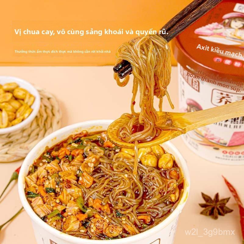 Mì chua cay kiều mạch0Mì ít calo, ít chất béo, bún gạo, đồ ăn vặt giúp thỏa mãn cơn đói, đồ ăn vặt đ