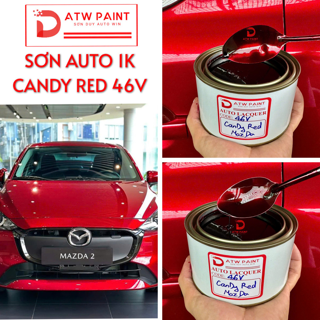 Màu Sơn Đỏ 46V mazda 2  hệ sơn 1K ( Sơn Oto) Duy Auto Win