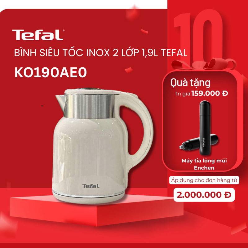 Bình đun siêu tốc Tefal KO190AE0 - 1.9L/ Bảo hành chính hãng 24 tháng