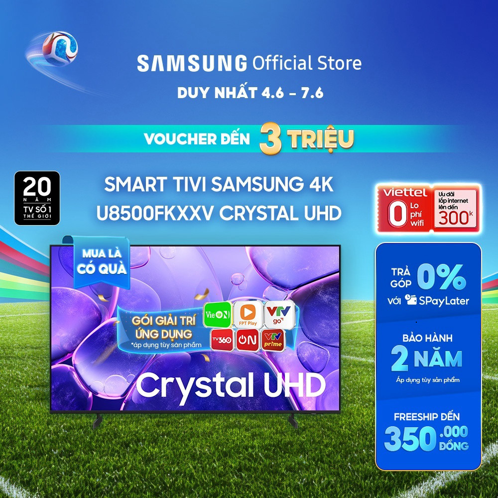 Smart Tivi Samsung UHD U8500FKXXV 2025 - Miễn phí lắp đặt