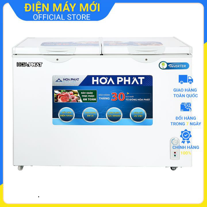 [SHIP HỎA TỐC 2H TẠI HN ] Tủ đông Hòa Phát 271 lít  INVERTER HCFI 656S2Đ2/ HPF BD8271 , dàn đồng 1 n