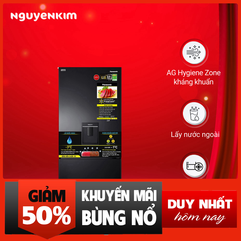 Tủ Lạnh Panasonic Inverter 377 Lít NR-BX421GPKV Tủ Lạnh Inverter Panasonic Cao Cấp 377 Lít Mới 100% 