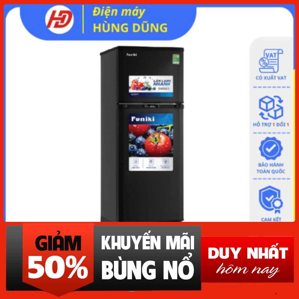 Tủ lạnh Funiki 130 lít FR-135CD.1 Tuyết Bạc Đẹp - Không Đóng Tuyết FR125CI.1 Đen Bê Tông