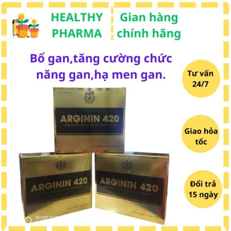 Bổ gan ARGININ 420 giúp giải độc-tăng cường chức năng gan,men gan cao-gan nhiễm mỡ