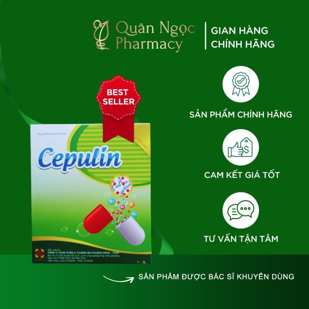 [HÀNG CHUẨN] Cepulin - Thymomodulin (Hộp 10 vỉ x 10 viên) Hỗ trợ tăng cường sức đề kháng